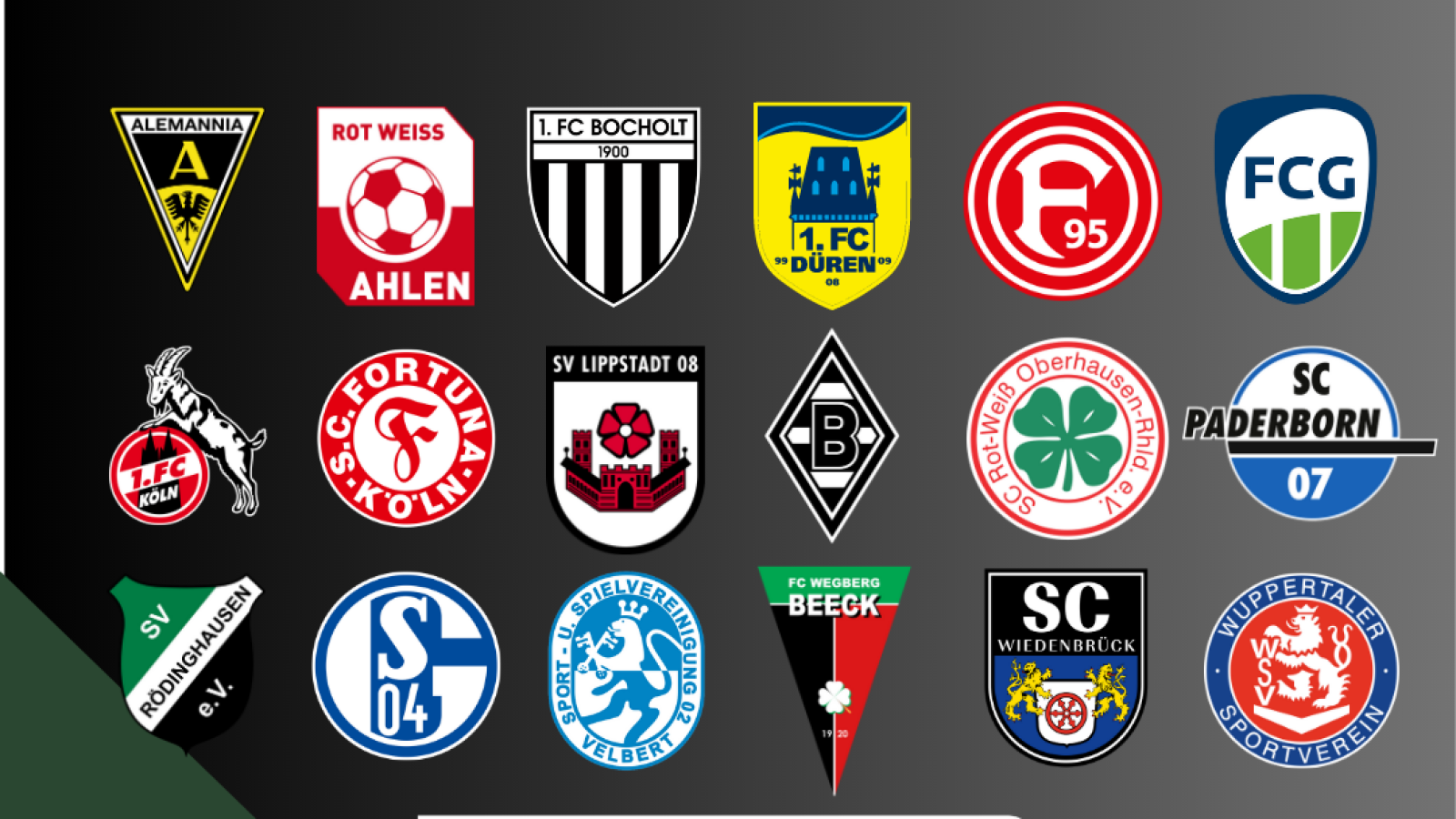 Grafik Starterfeld Herren-Regionalliga West, Saison 2023-2024