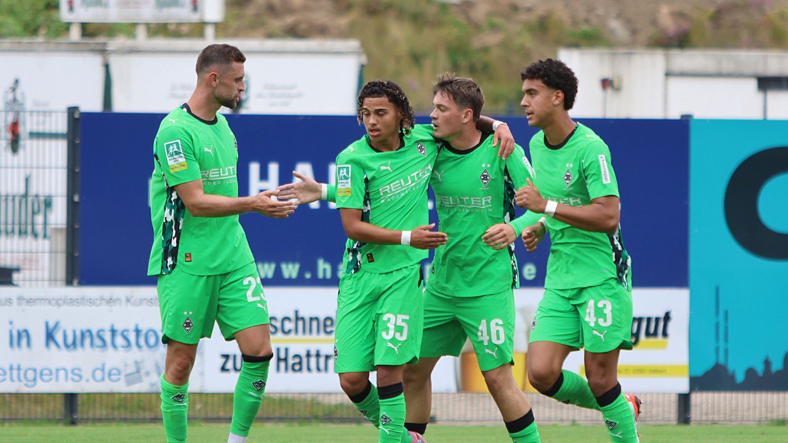 Die Spieler der U 23 von Borussia Mönchengladbach wollen auch im Heimspiel gegen den SV Rödinghausen Grund zum Jubeln haben.